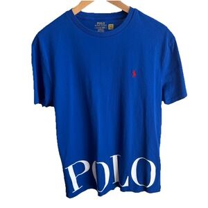 Polo Ralph Lauren Mens Big POLO Graphic T-Shirt Royal Blue Size Small